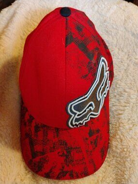 FOX RACING HAT RED FLEX FIT